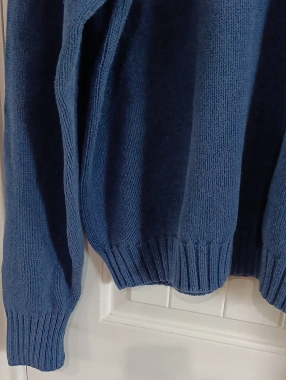 Vintage 90s Polo Ralph Lauren Cotton Knit Crewneck Sweater Blue Mens XL